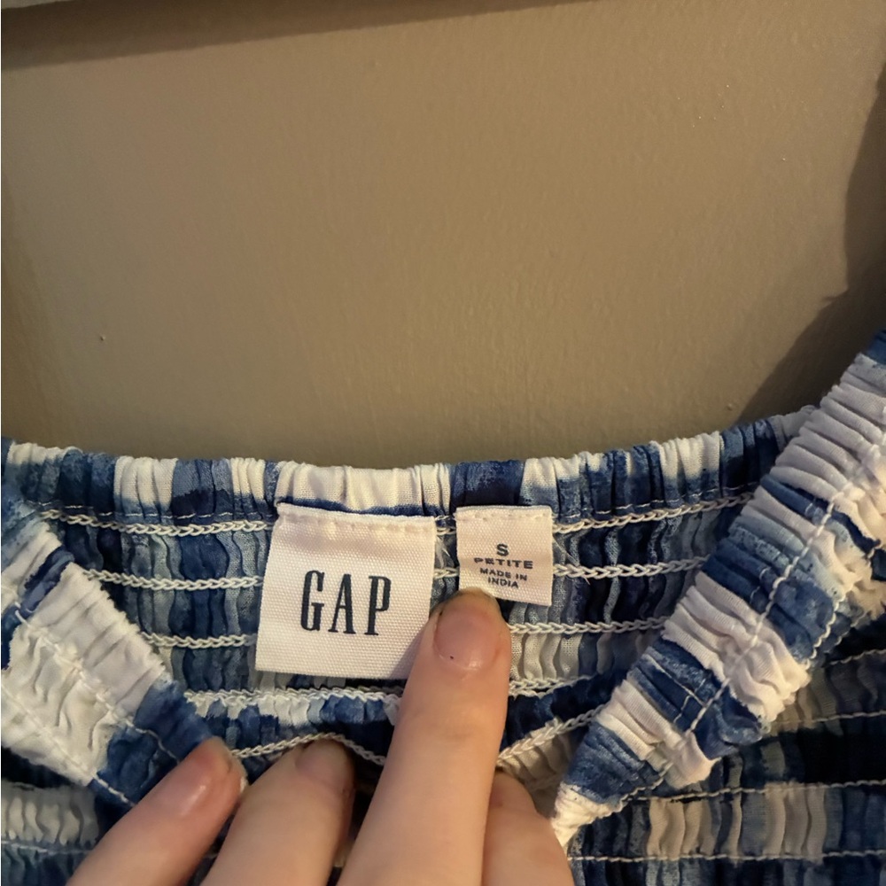 GAP Blue and White Plaid Midi Dress - Picture 3 of 3
